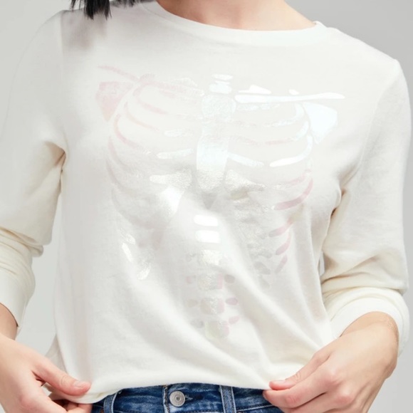 Wildfox Rib Cage Baggy Beach Jumper - Picture 2 of 4